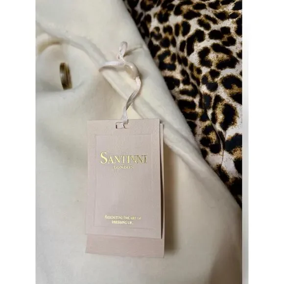 NWT Santinni London “Hepburn” Italian Virgin Wool & Cashmere Coat Size L - Picture 8 of 16